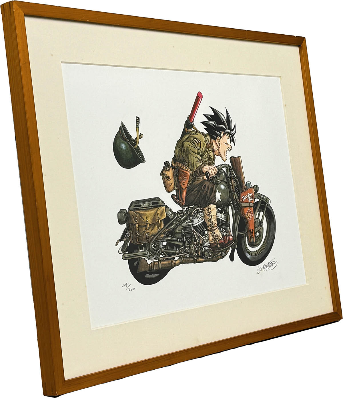 6404] 鳥山明 直筆サイン入りカラー複製イラスト 「ドラゴンボール」