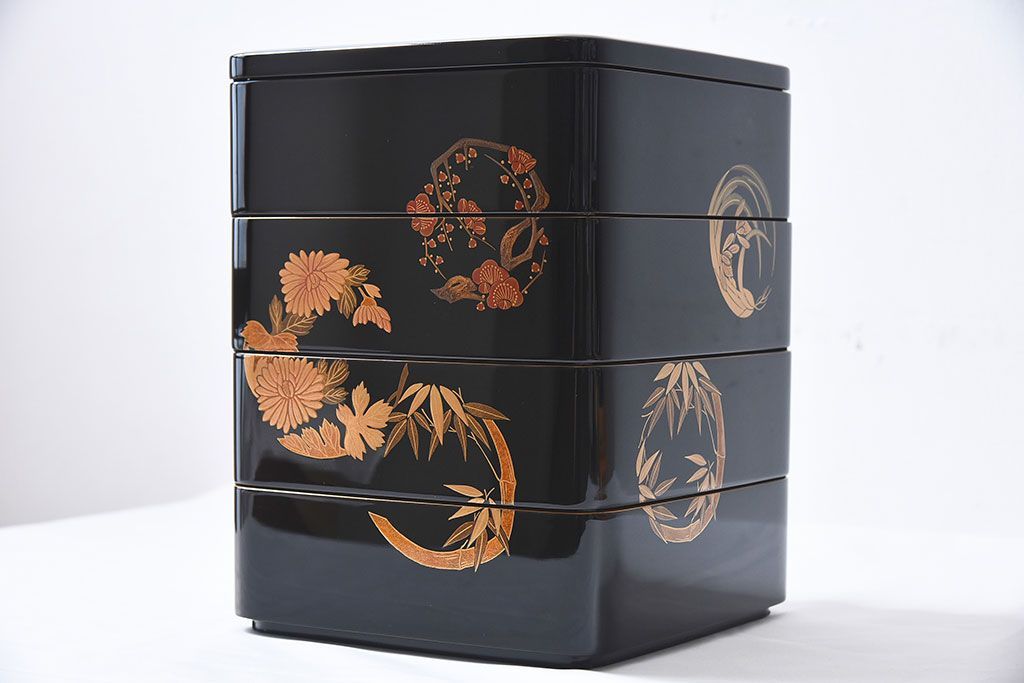 公式】アンティーク家具ラフジュ工房商品詳細ページ輪島塗 花丸蒔絵