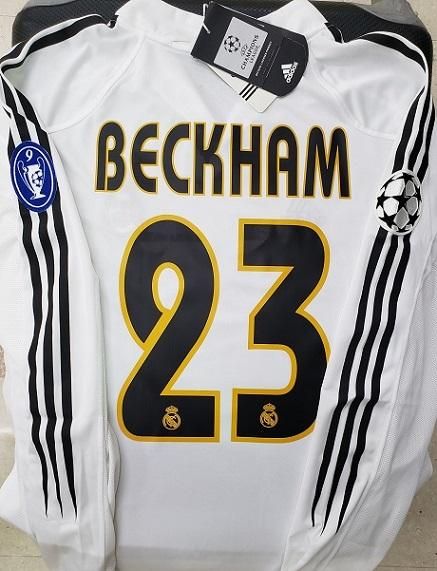 レアル、マドリード（H）04/05 長袖 UEFA CL用 ベッカム＃23