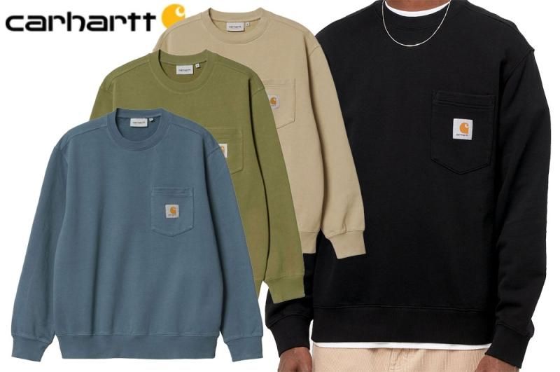 カーハート(Carhartt WIP)スウェットトレーナー ポケット付きスエット