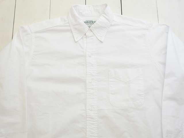SASSAFRAS(ササフラス) GREEN THUMB SHIRT -A/C OXFORD WHITE- SF