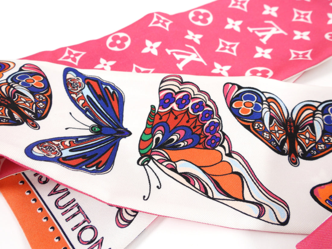Louis Vuitton Silk World of Love Butterfly Bandeau Scarf – I MISS