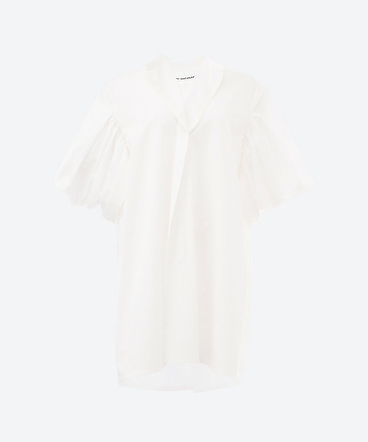 アームドレープデザイン オープンカラーブラウス JOーb004