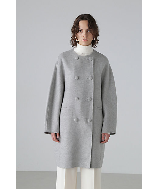 ピュアカシミヤノーカラーコート（5314252905） | ADORE