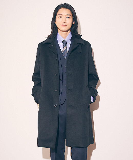 ハイブリッド ウールビーバー ステンカラーコート（4720WM08