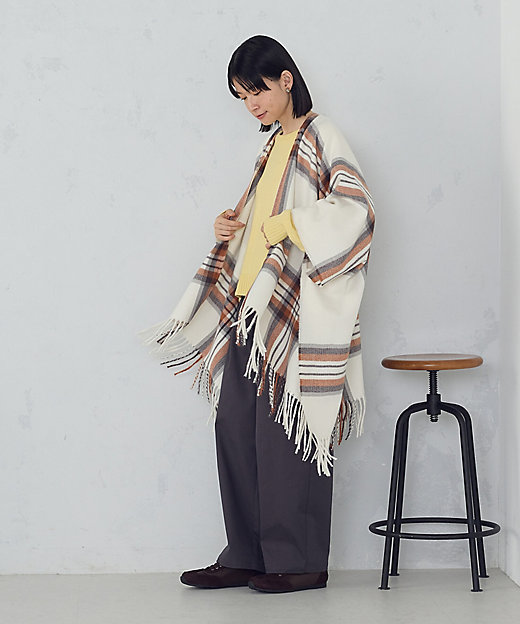 チェック柄 ポンチョストール（9570MM01） | MONO COMME CA