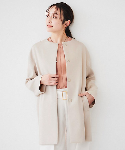 ダブルクロス ノーカラーコート（2002433203） | UNTITLED L