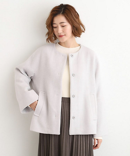 ウール混】軽やかに羽織れるショートコート（2002545665