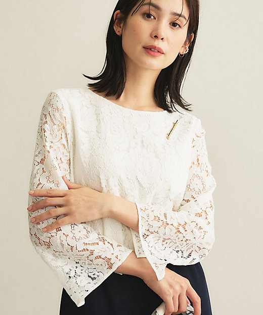 unminou フラワーレースカラーブラウス アンミヌ 完売品 アンミヌ