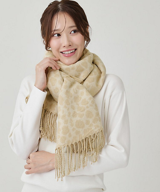 レオパード柄ストール／フリンジストール（2002553082