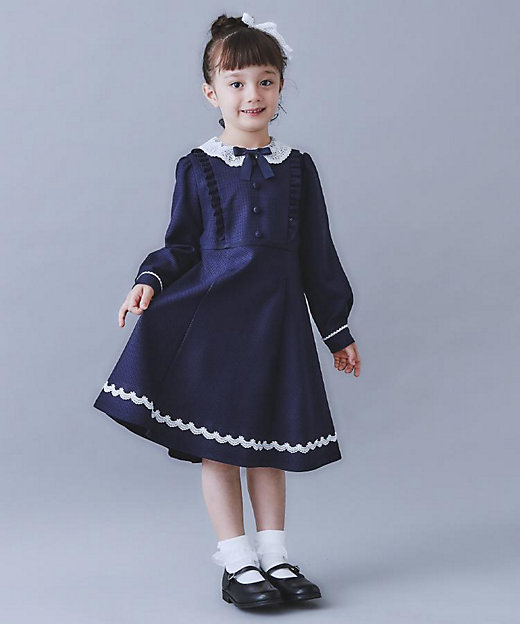 120－130】ネイビーフォーマルワンピース／入園・卒園・入学