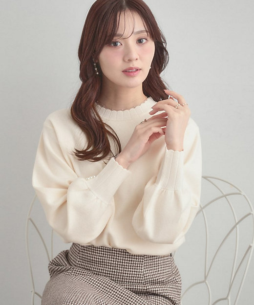 洗える／スカラデザイン】パフスリーブ ニット（2002584797