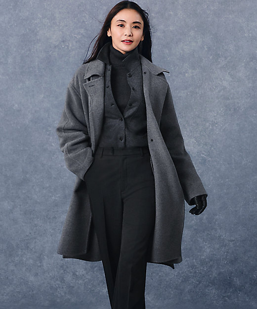 滝沢眞規子さん着用／WEB限定カラーあり】ウーステッドウール リブ