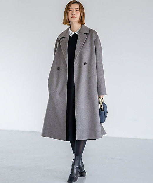 COLOMBOカシミヤビーバー ダブルフロント チェスターコート