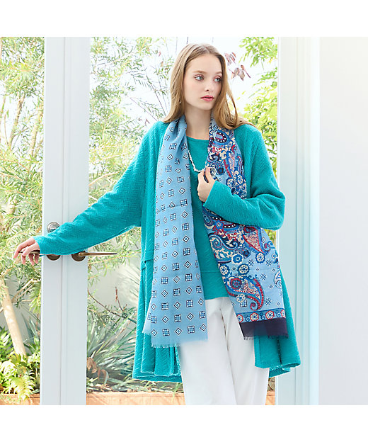 イタリア製 ペイズリープリントストール（50163605