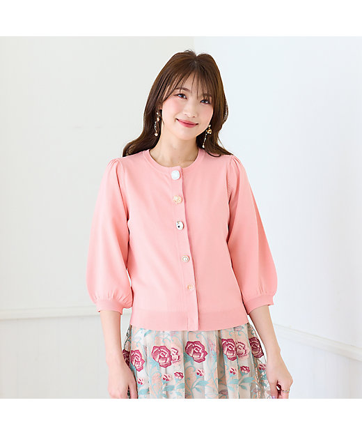 ビジューボタンカーディガン（51132503） | Rose Tiara (Women