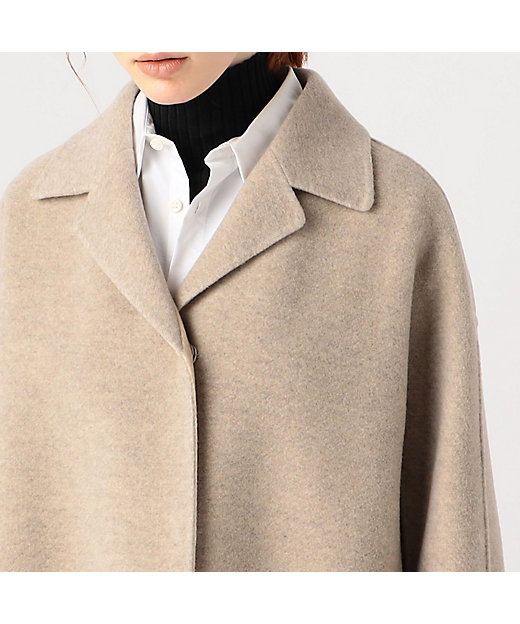 ウールカシミヤダブルフェイス バルカラーコート | maison