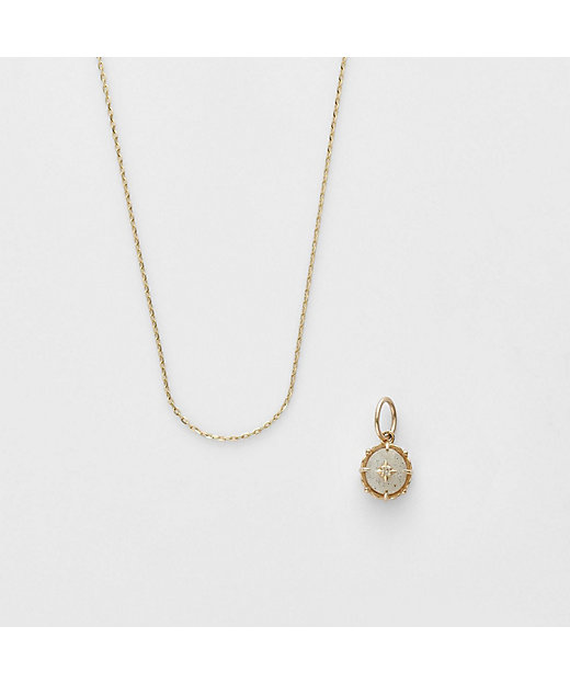 K10／K5 シェル／ラブラドライトネックレスチャームセット