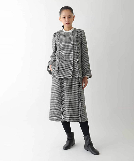 大きいサイズ】千鳥チェックツイードジャンパースカート | HIROKO BIS