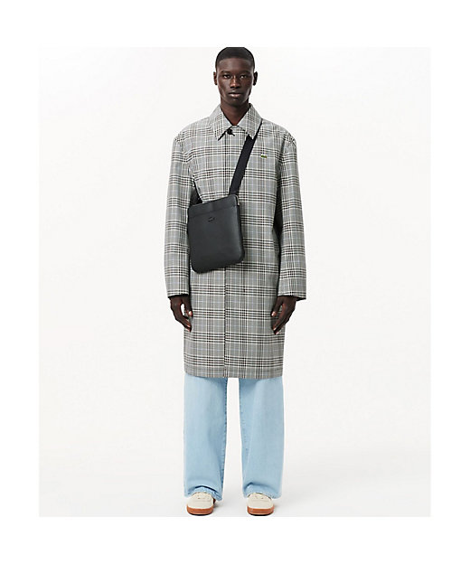 シャンタコ マットピケレザーフラットジップバッグ ／ ショルダー