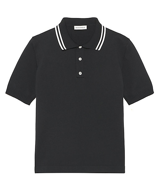DOUBLE STRIPE COLLAR POLO KNIT