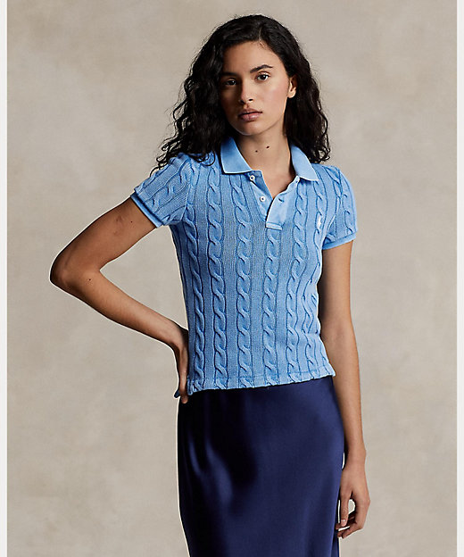 ケーブルニット ポロシャツ WMPOKNINB920114 | POLO