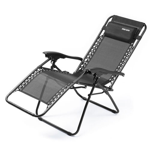 リクライニングチェア 無重力チェア 折りたたみ式 ブラック 150