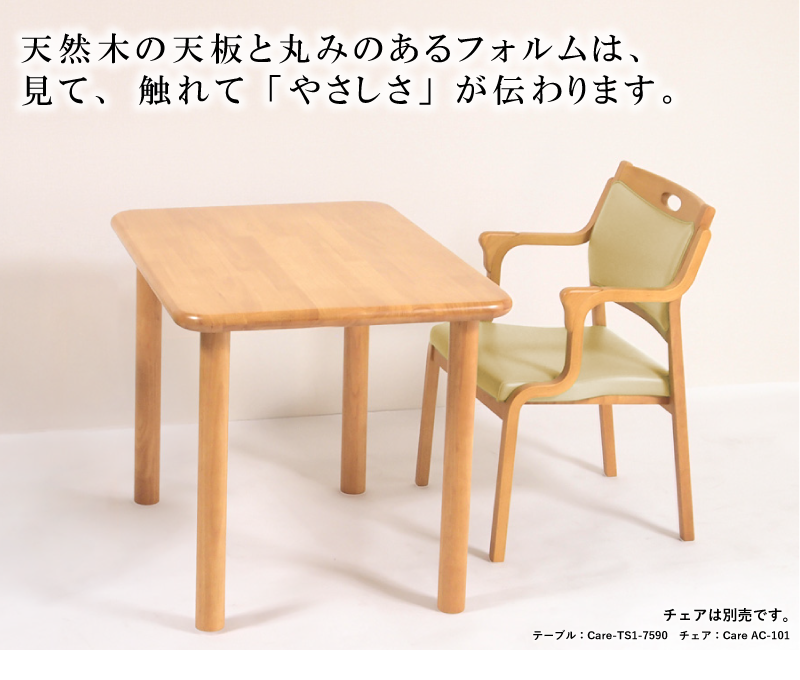 Care-TS1-16590 ダイニングテーブル 幅165cm 4人掛け 長方形 木製