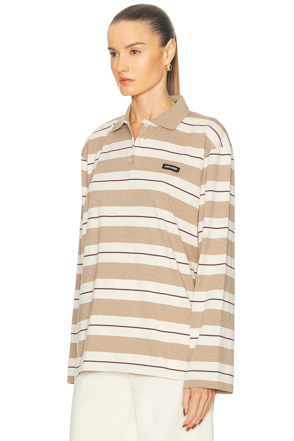 Miu Miu - Long Sleeve Polo Top | Plush