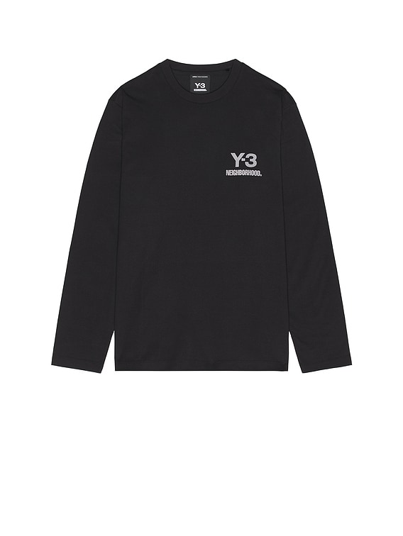 Y-3 Yohji Yamamoto x NBHD Logo Long Sleeve Tee in Black | FWRD