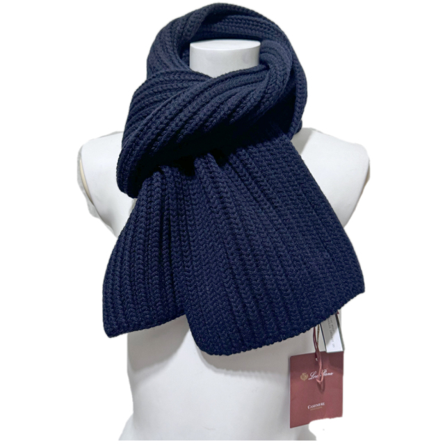 ロロピアーナ 男女兼用 カシミア100％ リヴニットマフラー(マリア