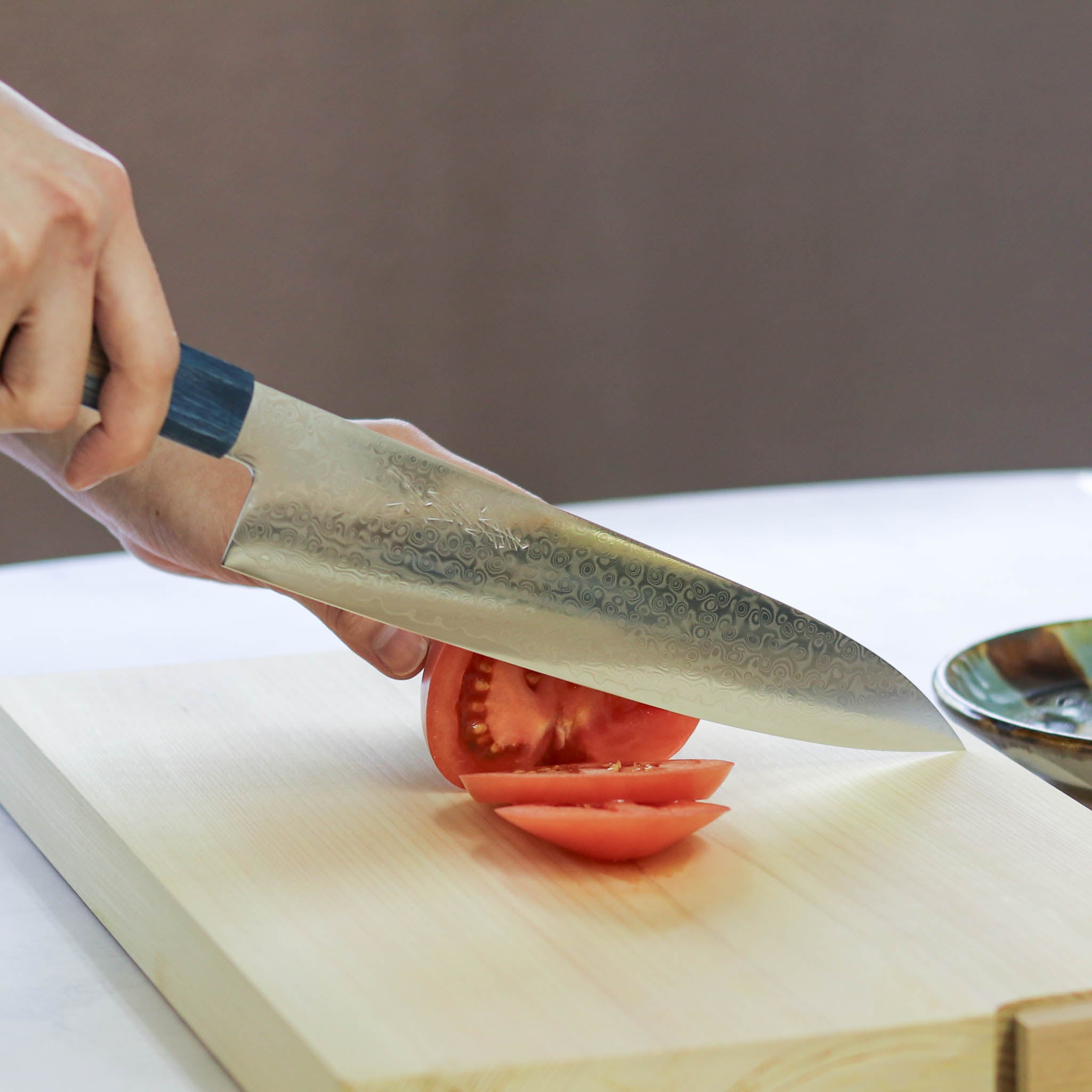 堺打刃物 包丁セット | ダマスカス67層 ペティ× 牛刀 両刃 | 暁ハンドル