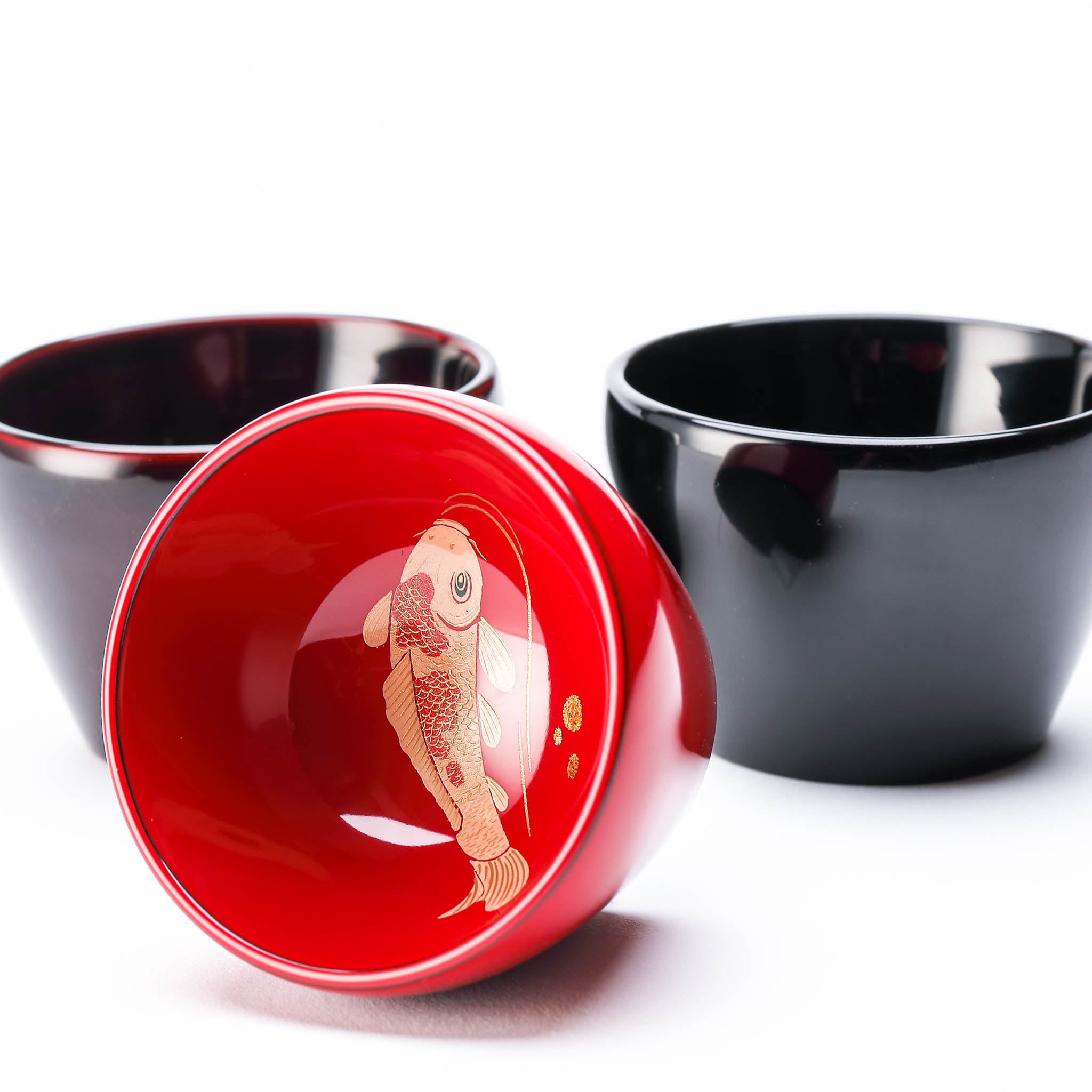 輪島塗 ぐい呑み | 魚泳ぐ | 鯉 | 田谷漆器店【ご納品まで約