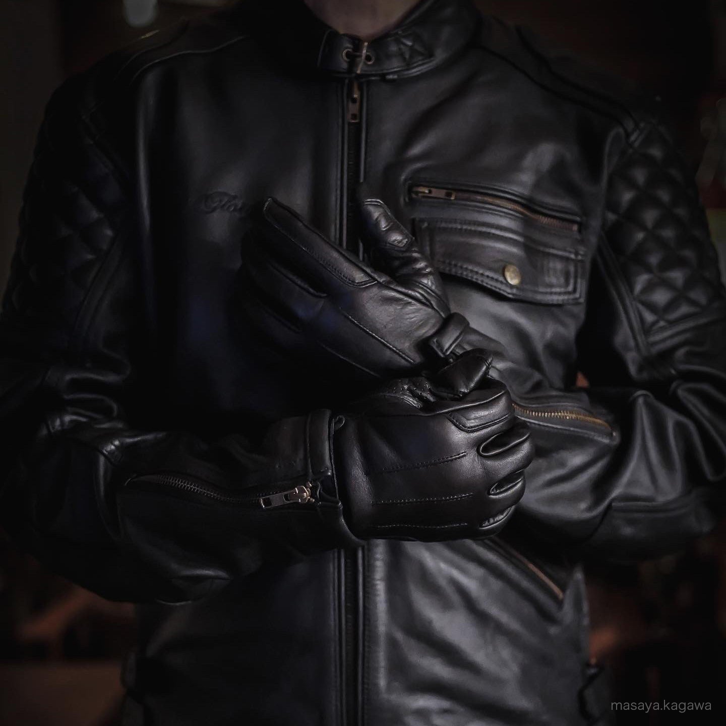 試着無料】エイジオブグローリー キングピン - バイク レザー