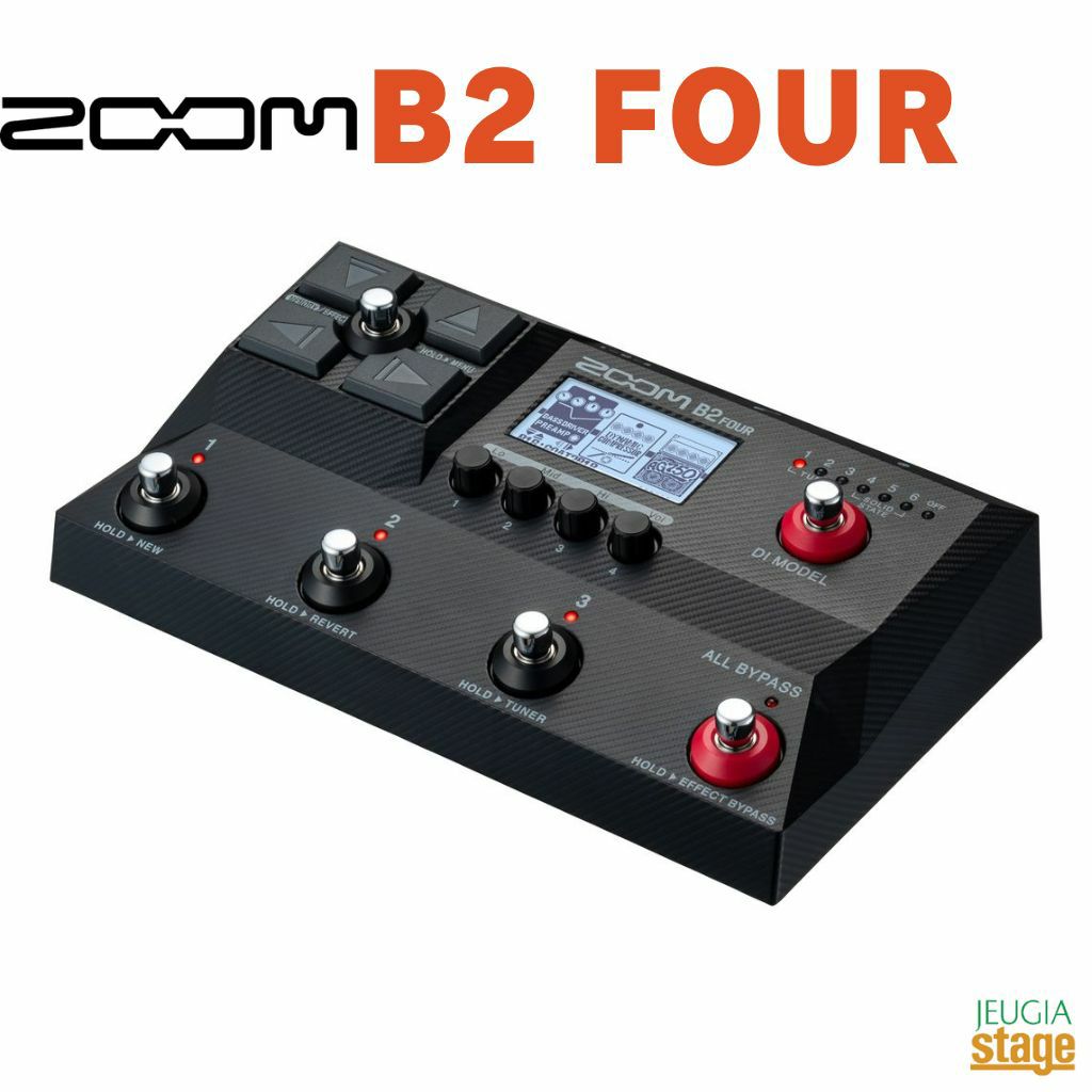 ZOOM B2 FOURズーム ベース用マルチエフェクター【Stage Guitar