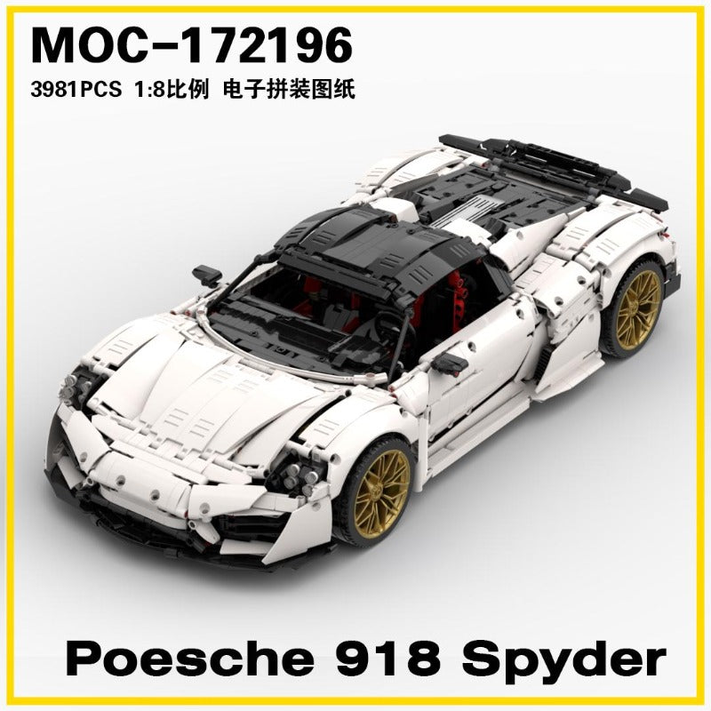 3981pcs MOC-172169 Porsche 918 Spyder 1:8 – Joy Bricks