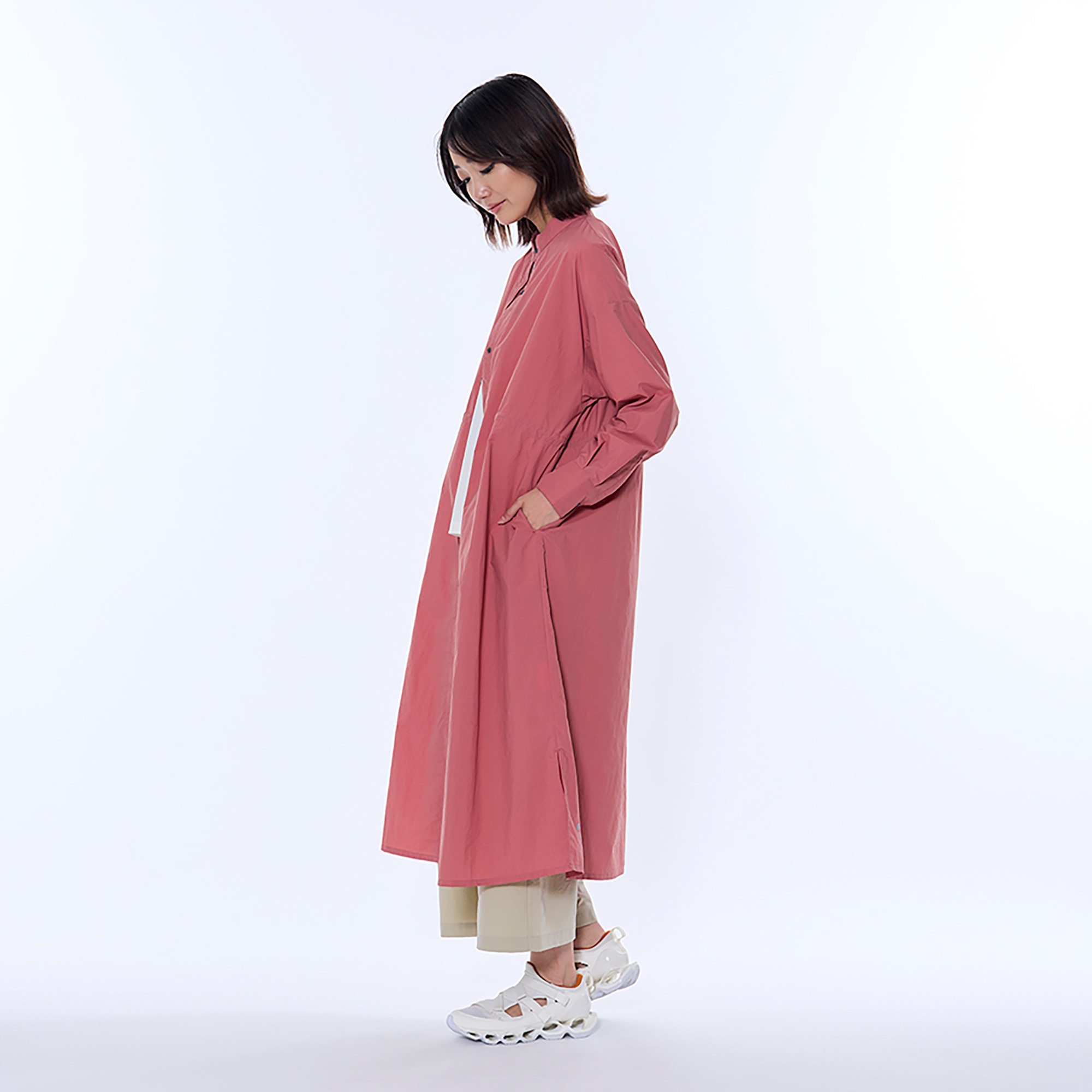 ウォーターリパレント ライトノーカラーコート|B2MEB250|Go to by