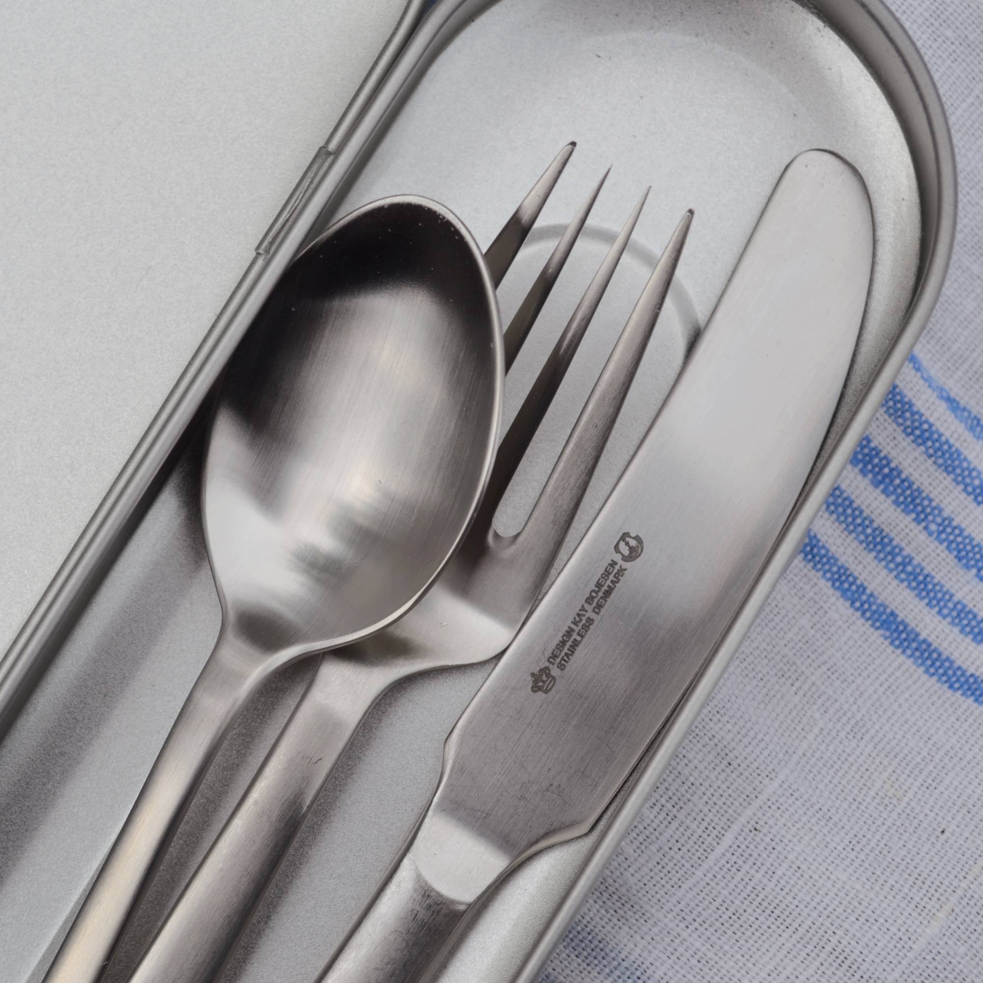 Travel set | Polished steel | Matt steel | Cutlery | Kay Bojesen