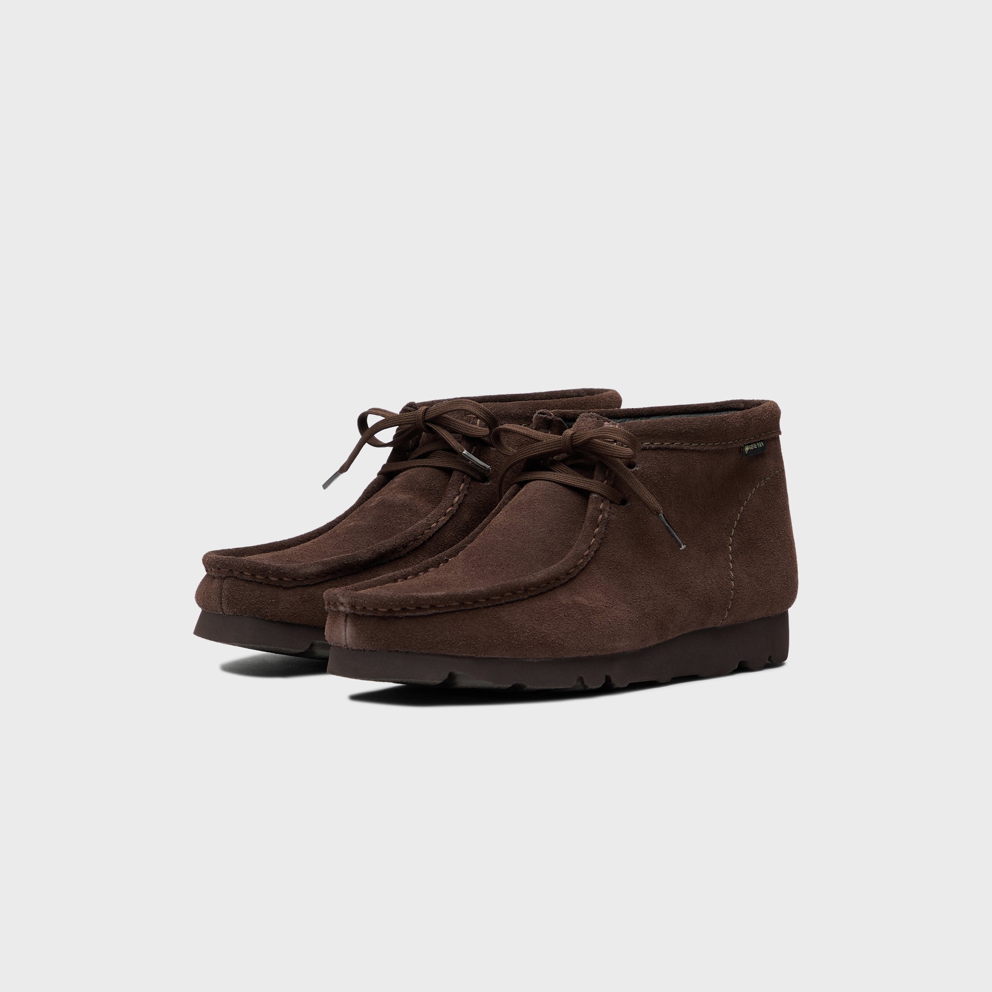 Clarks Wallabee GTX - Dark Brown Suede – Kith