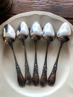 フランスアンティーク,ティースプーン,セット,モノグラム入り