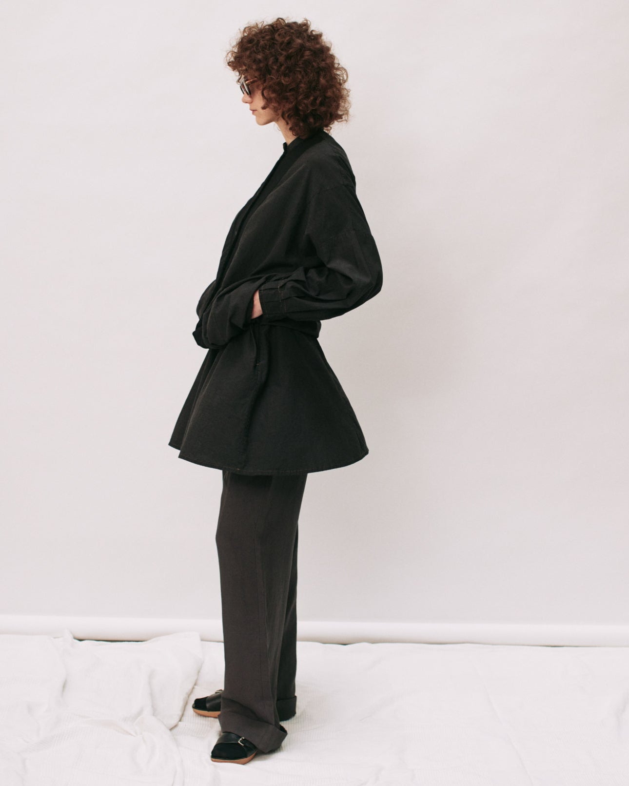 KoH T ダブルタックワイドトラウザーズ | 麻パンツ