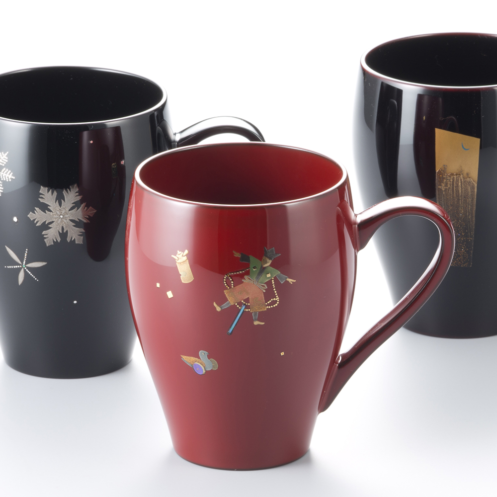 日月椀（黒・朱） - 高洲堂-KOSYUDO-