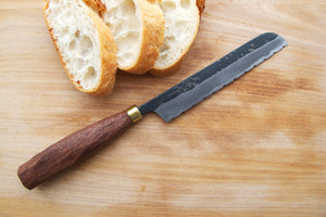 鍛冶職人 赤畠大徳 ｜ 黒打パン切り包丁 120mm