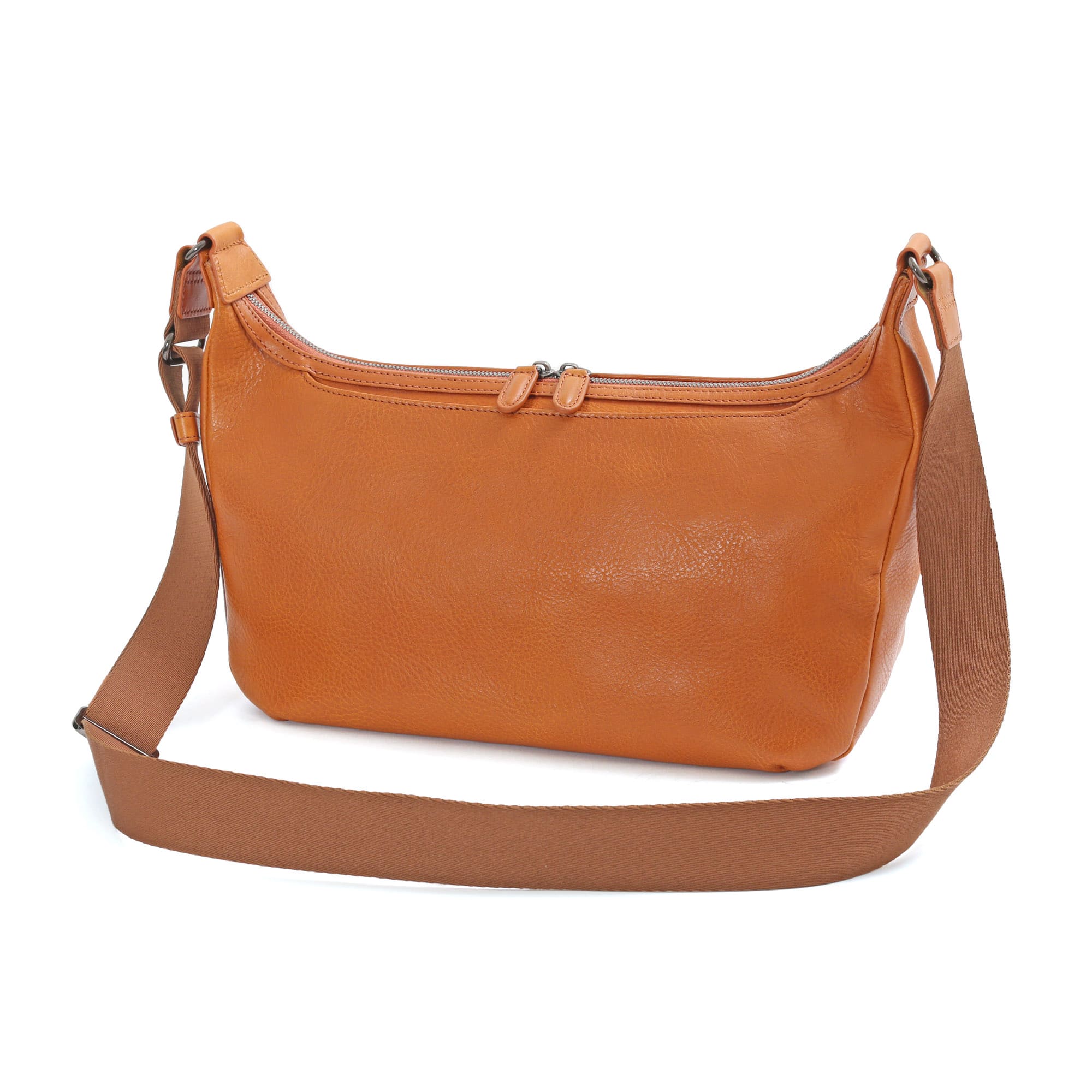 本革 ショルダーバッグ メンズ レディース イタリアンレザー 半月型 M