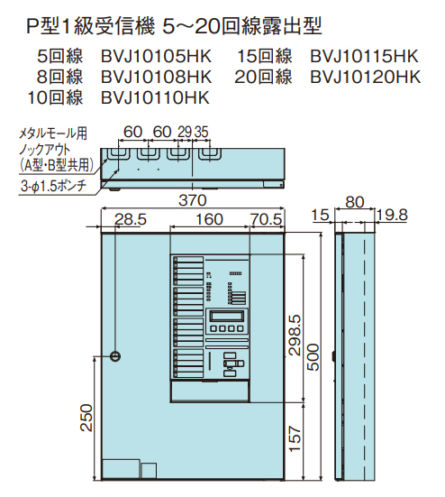 BVJ10115HK || P型1級受信機 Panasonic シンプルP-1シリーズ 露出型 15