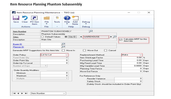 Manufacturing Setup Part 1 - Dynamics GP | Microsoft Learn