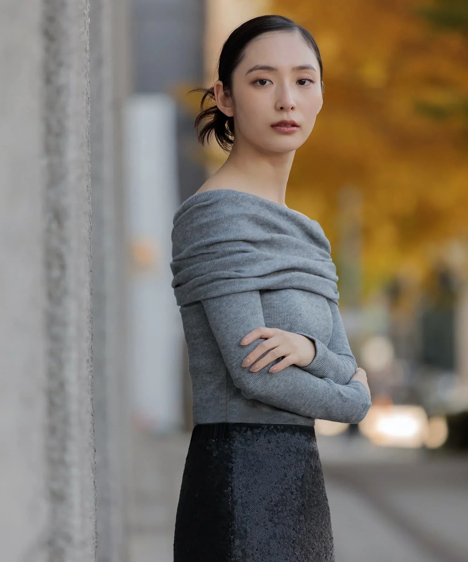 当日発送】オフショルダーニットトップス