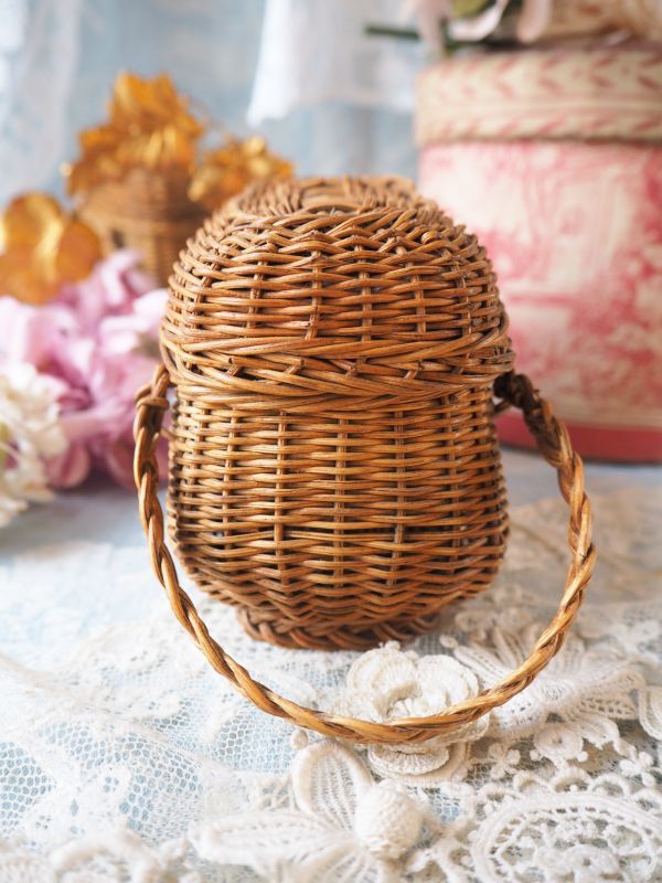 ドール用小さなパニエ/籐製バスケット/おもちゃの籠 jouet・おもちゃ