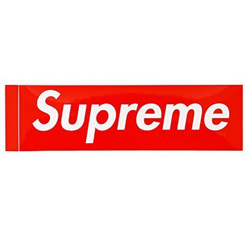Amazon.co.jp: Supreme Sticker Box Logo Glossy Type Red x White
