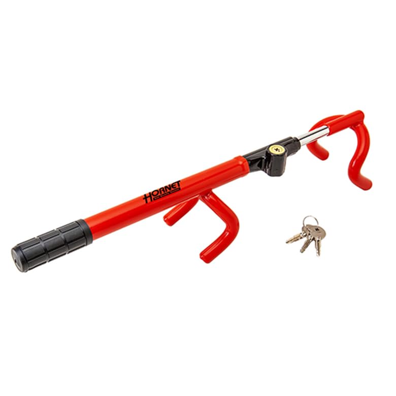 Amazon.co.jp: HORNET 加藤電機 ハンドルロック ダブルロック レッド